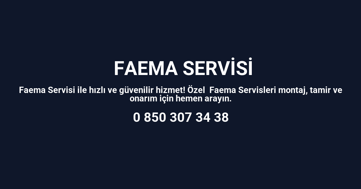 İstanbul Faema Servisi