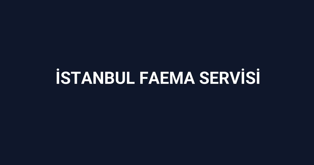 İstanbul Faema Servisi